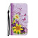 Samsung Galaxy S24+ 5G Colored Drawing Pattern Leather Phone Case - Yellow Flower Butterfly