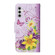 Samsung Galaxy S24+ 5G Colored Drawing Pattern Leather Phone Case - Yellow Flower Butterfly