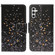 Samsung Galaxy S24+ 5G Colored Drawing Pattern Leather Phone Case - Black Pentagram