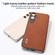 Samsung Galaxy S24+ 5G ABEEL Black Edge Two-color Calf Texture PU Phone Case - Brown