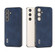 Samsung Galaxy S24+ 5G ABEEL Black Edge Two-color Calf Texture PU Phone Case - Blue