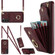 Samsung Galaxy S24+ 5G Rhombic Texture Card Bag Phone Case with Long Lanyard - Wine Red