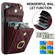 Samsung Galaxy S24+ 5G Rhombic Texture Card Bag Phone Case with Long Lanyard - Wine Red