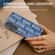 Samsung Galaxy S24+ 5G ABEEL Genuine Leather Mahjong Texture Series Phone Case - Blue