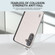 Samsung Galaxy S24+ 5G ABEEL Genuine Leather Wave Black Edge Phone Case - Grey