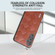 Samsung Galaxy S24+ 5G ABEEL Weave Plaid PU Phone Case with Holder - Brown