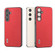 Samsung Galaxy S24+ 5G ABEEL Wood Texture PU Phone Case - Red