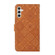 Samsung Galaxy S24+ 5G Ethnic Style Embossed Pattern Leather Phone Case - Brown