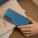 Samsung Galaxy S24+ 5G ABEEL Genuine Leather Litchi Texture Phone Case - Blue