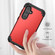 Samsung Galaxy S24+ 5G 3 in 1 Silicone Hybrid PC Shockproof Phone Case - Red
