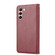 Samsung Galaxy S24+ 5G Knead Skin Texture Flip Leather Phone Case - Wine Red