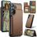Samsung Galaxy S24+ 5G CaseMe C22 PC+TPU Business Style RFID Anti-theft Leather Phone Case - Brown