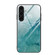 Samsung Galaxy S24+ 5G Marble Pattern Glass Protective Phone Case - Green Ocean