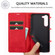 Samsung Galaxy S24+ 5G LC.IMEEKE Strong Magnetism Microfiber Leather Phone Case - Red