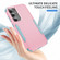 Samsung Galaxy S24+ 5G TPU + PC Shockproof Protective Phone Case - Pink + Grey Green