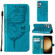 Samsung Galaxy S24+ 5G Embossed Butterfly Leather Phone Case - Blue