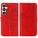 Samsung Galaxy S24+ 5G Embossed Butterfly Leather Phone Case - Red