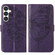 Samsung Galaxy S24+ 5G Embossed Butterfly Leather Phone Case - Dark Purple