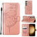 Samsung Galaxy S24+ 5G Embossed Butterfly Leather Phone Case - Rose Gold