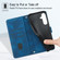 Samsung Galaxy S24+ 5G Skin-feel Embossed Leather Phone Case - Blue