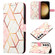 Samsung Galaxy S24+ 5G PT003 Marble Pattern Flip Leather Phone Case - Pink White