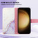 Samsung Galaxy S24+ 5G PT003 Marble Pattern Flip Leather Phone Case - White Purple
