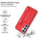 Samsung Galaxy S24+ 5G Shockproof Leather Phone Case with Wrist Strap - Red