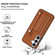 Samsung Galaxy S24+ 5G Shockproof Leather Phone Case with Wrist Strap - Brown