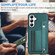 Samsung Galaxy S24+ 5G Shockproof Leather Phone Case with Wrist Strap - Green