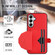 Samsung Galaxy S24+ 5G Shockproof Leather Phone Case with Card Holder - Red