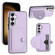 Samsung Galaxy S24+ 5G Shockproof Leather Phone Case with Card Holder - Purple