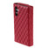 Samsung Galaxy S24+ 5G Zipper Multi-Card Wallet Rhombic Leather Phone Case - Red