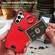 Samsung Galaxy S24+ 5G Calf Texture Card Slot Ring Holder Phone Case - Red