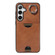 Samsung Galaxy S24+ 5G Calf Texture Card Slot Ring Holder Phone Case - Brown