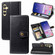 Samsung Galaxy S24+ 5G Retro Solid Color Buckle Leather Phone Case - Black