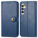 Samsung Galaxy S24+ 5G Retro Solid Color Buckle Leather Phone Case - Blue