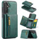 Samsung Galaxy S24+ 5G DG.MING M5 Series Zip RFID Multi Card Detachable Leather Phone Case - Green