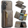 Samsung Galaxy S24+ 5G DG.MING M5 Series Zip RFID Multi Card Detachable Leather Phone Case - Coffee