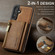 Samsung Galaxy S24+ 5G DG.MING M5 Series Zip RFID Multi Card Detachable Leather Phone Case - Brown