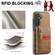 Samsung Galaxy S24+ 5G DG.MING M5 Series Zip RFID Multi Card Detachable Leather Phone Case - Brown