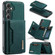 Samsung Galaxy S24+ 5G DG.MING M2 Series 3-Fold Multi Card Bag + Magnetic Phone Case - Green