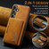 Samsung Galaxy S24+ 5G DG.MING M2 Series 3-Fold Multi Card Bag + Magnetic Phone Case - Brown