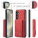 Samsung Galaxy S24+ 5G DG.MING M2 Series 3-Fold Multi Card Bag + Magnetic Phone Case - Red