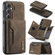 Samsung Galaxy S24+ 5G DG.MING M2 Series 3-Fold Multi Card Bag + Magnetic Phone Case - Coffee