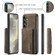 Samsung Galaxy S24+ 5G DG.MING M2 Series 3-Fold Multi Card Bag + Magnetic Phone Case - Coffee