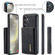 Samsung Galaxy S24+ 5G DG.MING M1 Series 3-Fold Multi Card Wallet + Magnetic Phone Case - Black