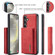 Samsung Galaxy S24+ 5G DG.MING M1 Series 3-Fold Multi Card Wallet + Magnetic Phone Case - Red