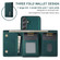 Samsung Galaxy S24+ 5G DG.MING M1 Series 3-Fold Multi Card Wallet + Magnetic Phone Case - Green