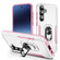 Samsung Galaxy S24+ 5G Pioneer Armor Heavy Duty PC + TPU Phone Case with Holder - White+Pink