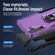 Samsung Galaxy S24+ 5G Pioneer Armor Heavy Duty PC + TPU Phone Case with Holder - Purple+Black